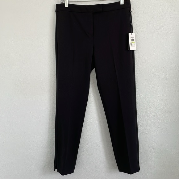 NWT | DKNY Flat‎ Front Foundations High Rise Straight Leg Black Pants Size 4 - Picture 1 of 11